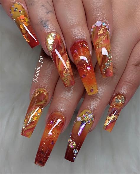 fall acrylic nails